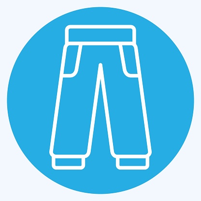 Icon Trouser. related to Tennis Sports symbol. blue eyes style. simple design illustration