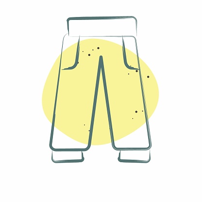 Icon Trouser. related to Tennis Sports symbol. Color Spot Style. simple design illustration