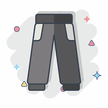 Icon Trouser. related to Tennis Sports symbol. comic style. simple design illustration