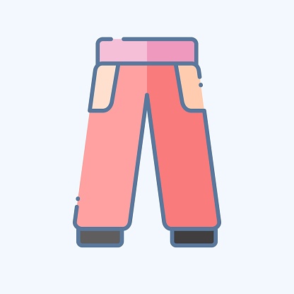 Icon Trouser. related to Tennis Sports symbol. doodle style. simple design illustration