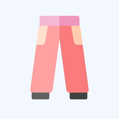 Icon Trouser. related to Tennis Sports symbol. flat style. simple design illustration