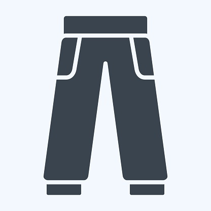 Icon Trouser. related to Tennis Sports symbol. glyph style. simple design illustration