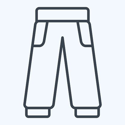 Icon Trouser. related to Tennis Sports symbol. line style. simple design illustration