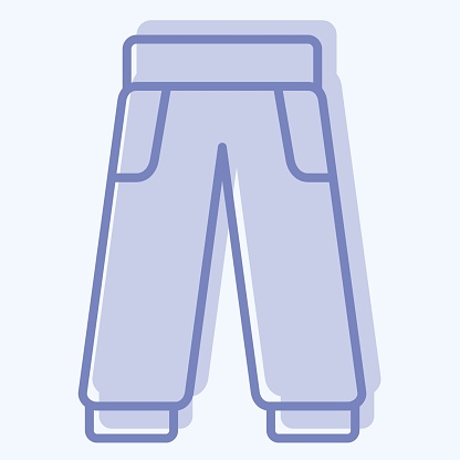 Icon Trouser. related to Tennis Sports symbol. two tone style. simple design illustration