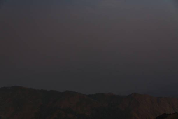 Mountains in the morning on a foggy day