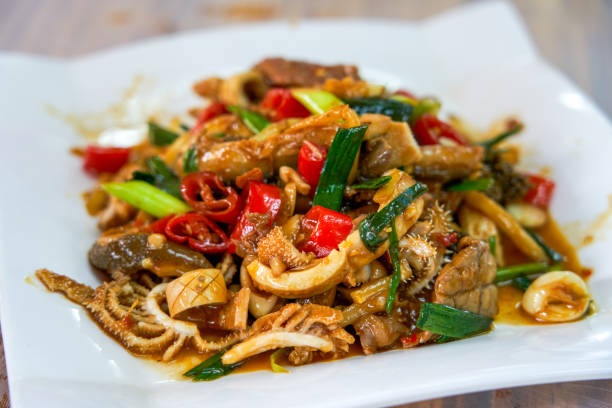 istock A plate of delicious and tempting stir-fried beef offal 2149762860