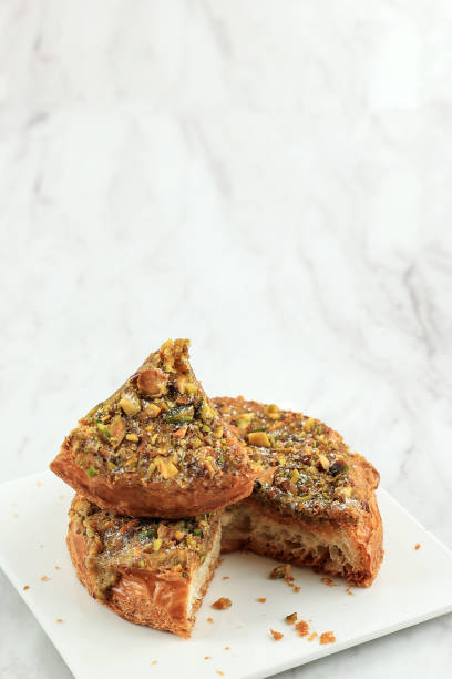 istock Kouign Amann, Sweet Breton Cake with Chopped Pistachio. 2149762981