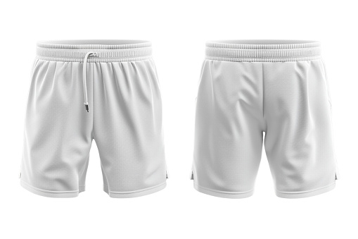 White Plain Short Pants Front and Back. premium quality