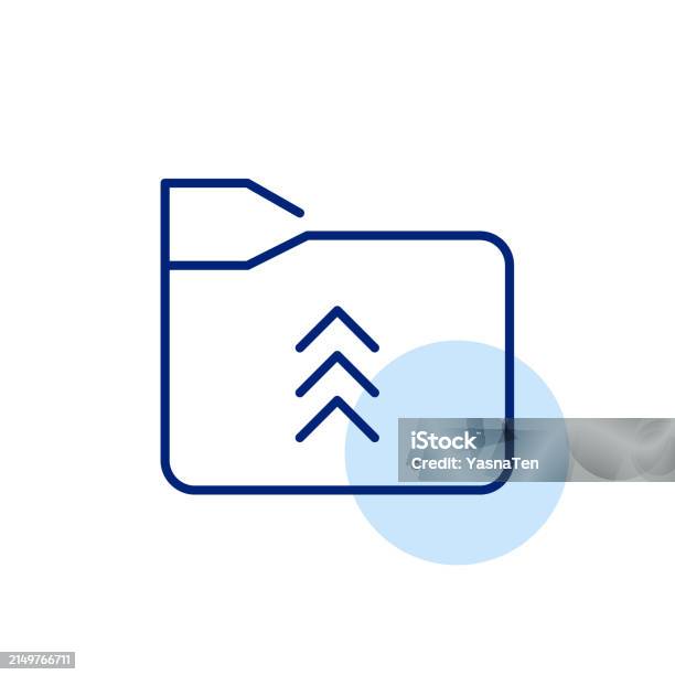 Data File Integration Icon File Folder With Arrows Up Seamless Cloud Integration Data Transfer And ...