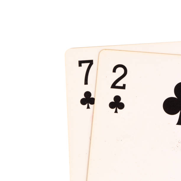 card gambling 9 baccarat 7 2 club points isolated on white background.