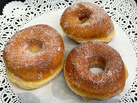 sweet doughnut or zeppola traditional dessert of Neaples
