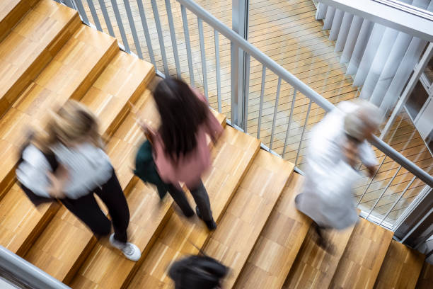 istock Diverse College Students with Professor on Staircase 2149775454
