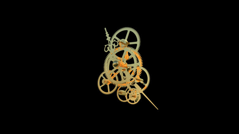 Clock Gears 3D Animation