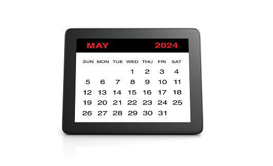 May 2024 calendar on Tablet