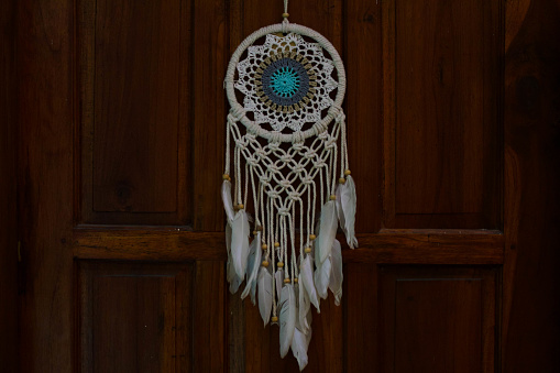 A white accessory on the door