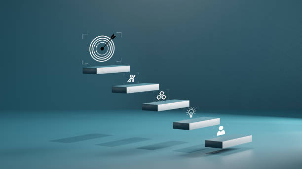 istock step with icon Action plan, Goal and target, success and business target concept, project management, company strategy 2149780184