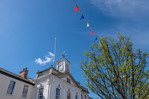 South Molton Town Hall façade in the town centre