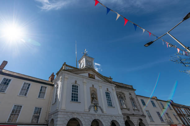 istock Sun shines on South Molton Town Hall in Devon 2149789111