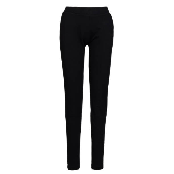 istock Basic Black Slim-Fit Trousers, Femal. Front view. 2149789941