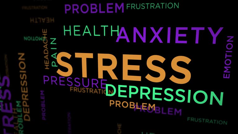 Stress kinetic text abstract concept