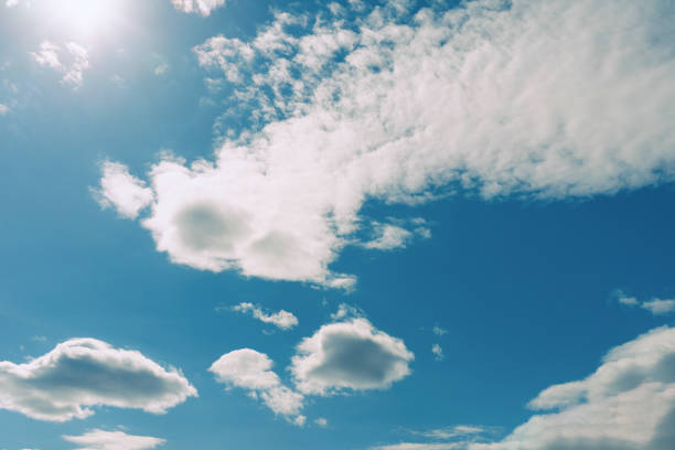 Blue sky,sunlight,sunny weather with cloud beautiful nature abstract background.