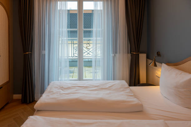 istock Large hotel balcony doors. 2149792063