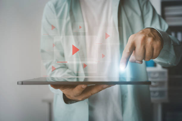 istock Concepts of watching video clips from video clip hosting service platforms, watching entertainment media on websites or applications, uploading video clips to earn money from the platform. 2149792413