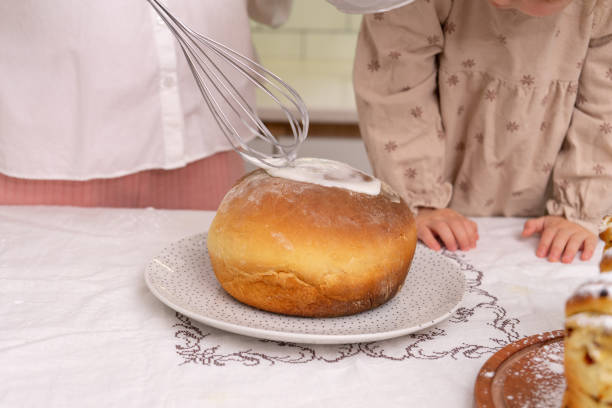 istock Easter cakes and cruffins with dried fruits 2149793139