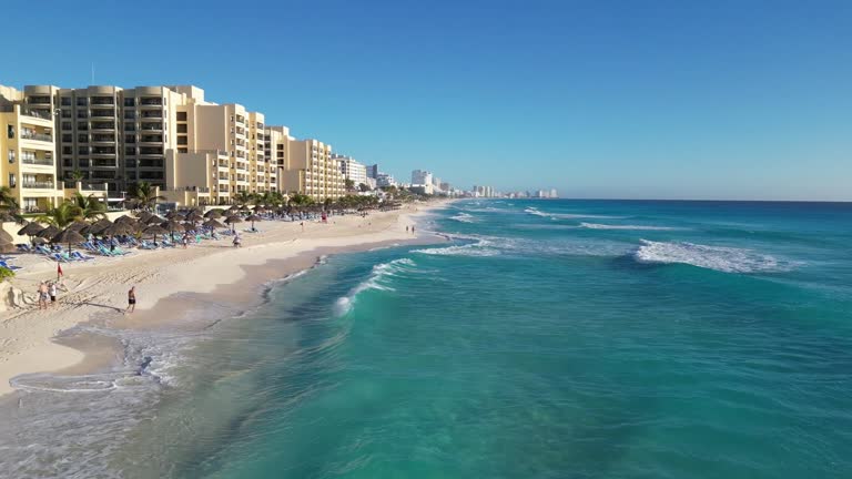 Cancun beach, Mexico - Drone clip