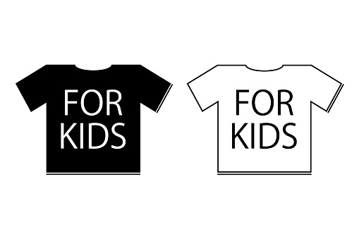 Clothes for kids icon set
