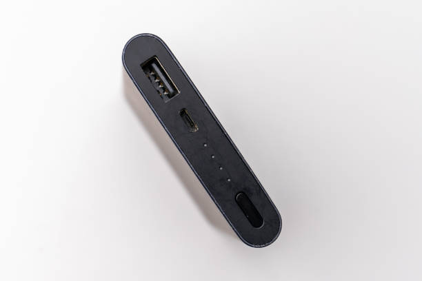 istock Black power bank isolated on white 2149795273