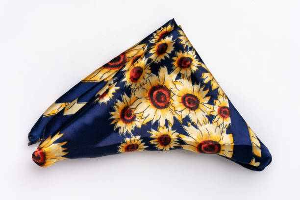 istock Woman's scarf with sunflowers on white background 2149795370