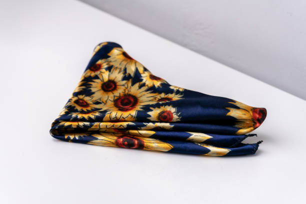 istock Woman's scarf with sunflowers on white background 2149795374