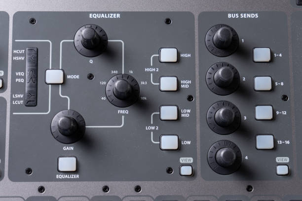 istock closeup view of professional audio digital mixing sound console 2149795912
