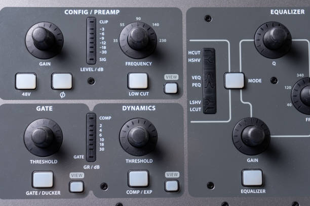 istock closeup view of professional audio digital mixing sound console 2149795923