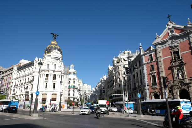 Gran Via Madrid Spain cityscape city center