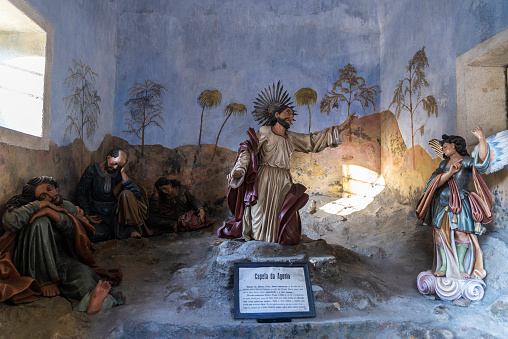 Milan - The fresco Baptism of Jesus in the church Chiesa di Santa Maria alla Fontana by unknown artist.