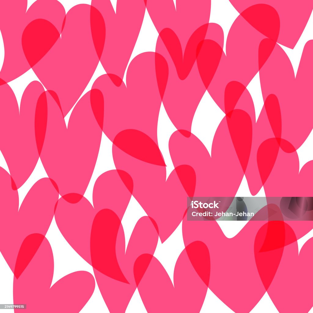 Pin Hearts Pattern Pink Hearts Pattern Background Stock Illustration - Download Image Now ...