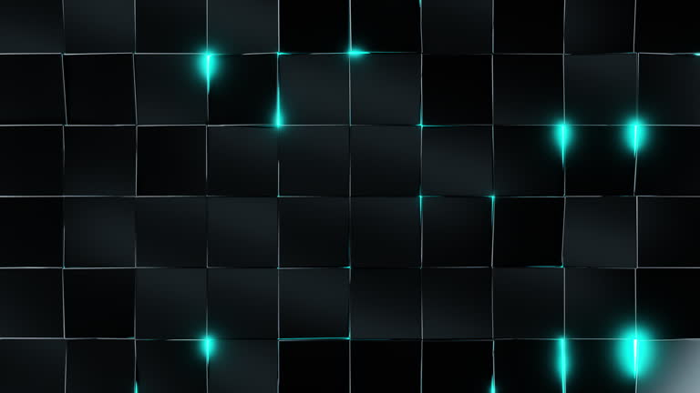A black and green checkered pattern on a wall. Looped animation