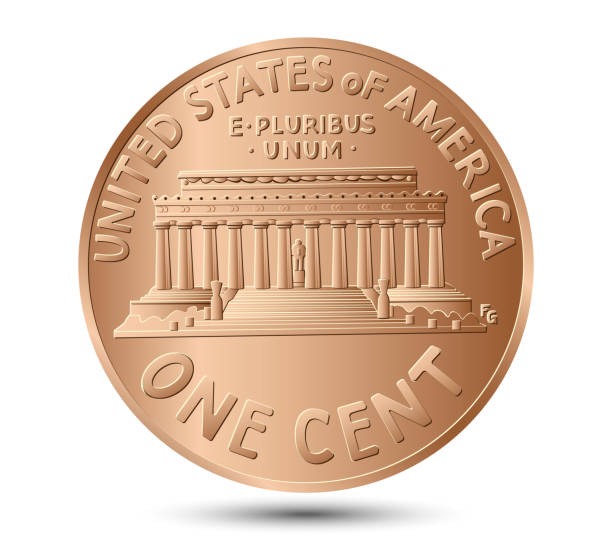 istock United States one cent or penny, coin with Lincoln Memorial on reverse. 2149801846