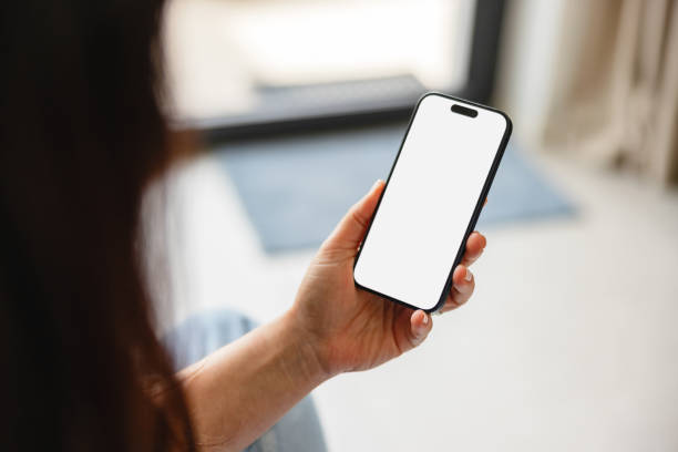 istock Person Holding Smartphone with White Screen 2149802246