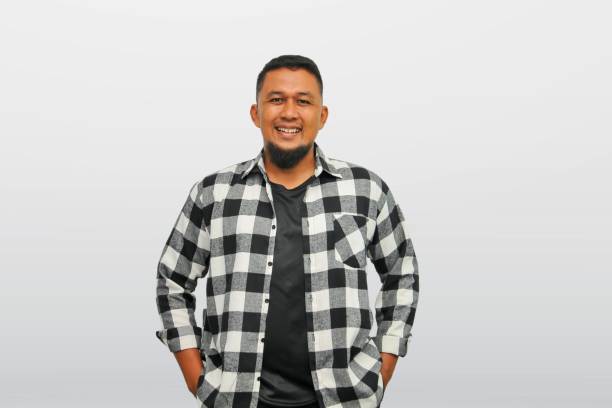 istock Portrait of young Asian man with beard posing on white background 2149803837