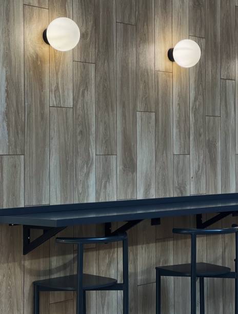 istock Modern Cafe Interior with Stylish Lighting and Furniture 2149804555