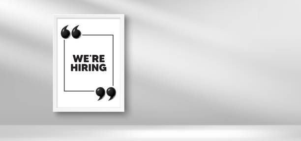 istock We are hiring symbol. Recruitment agency sign. Photo frame banner. Vector 2149805252