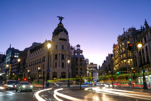istock Gran Via Madrid Spain cityscape city center night view 2149805821