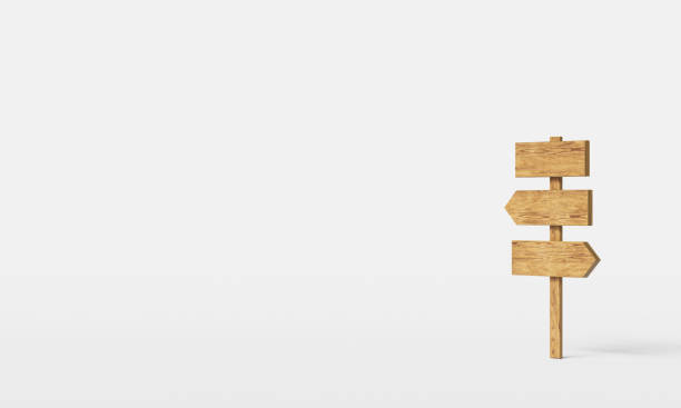 istock Wood Road Sign Mock up. 3D Rendering 2149806863