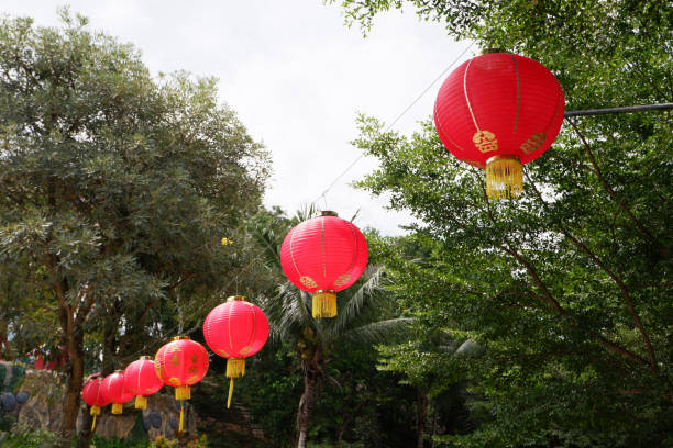istock Chinese New Year lantern. Translate the Chinese alphabet Daji dali in Lantera which means profitable trade 2149806978