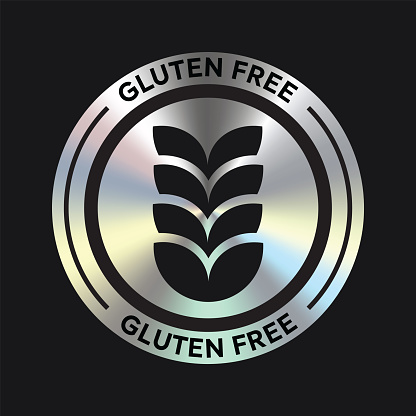Gluten Free cosmetic packaging icon, stamp, badge, round, seal vector