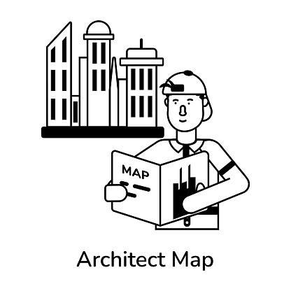 Architect Map Stock Illustration - Download Image Now - Architect ...
