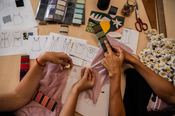 istock Seamstresses working on an atelier 2149813190
